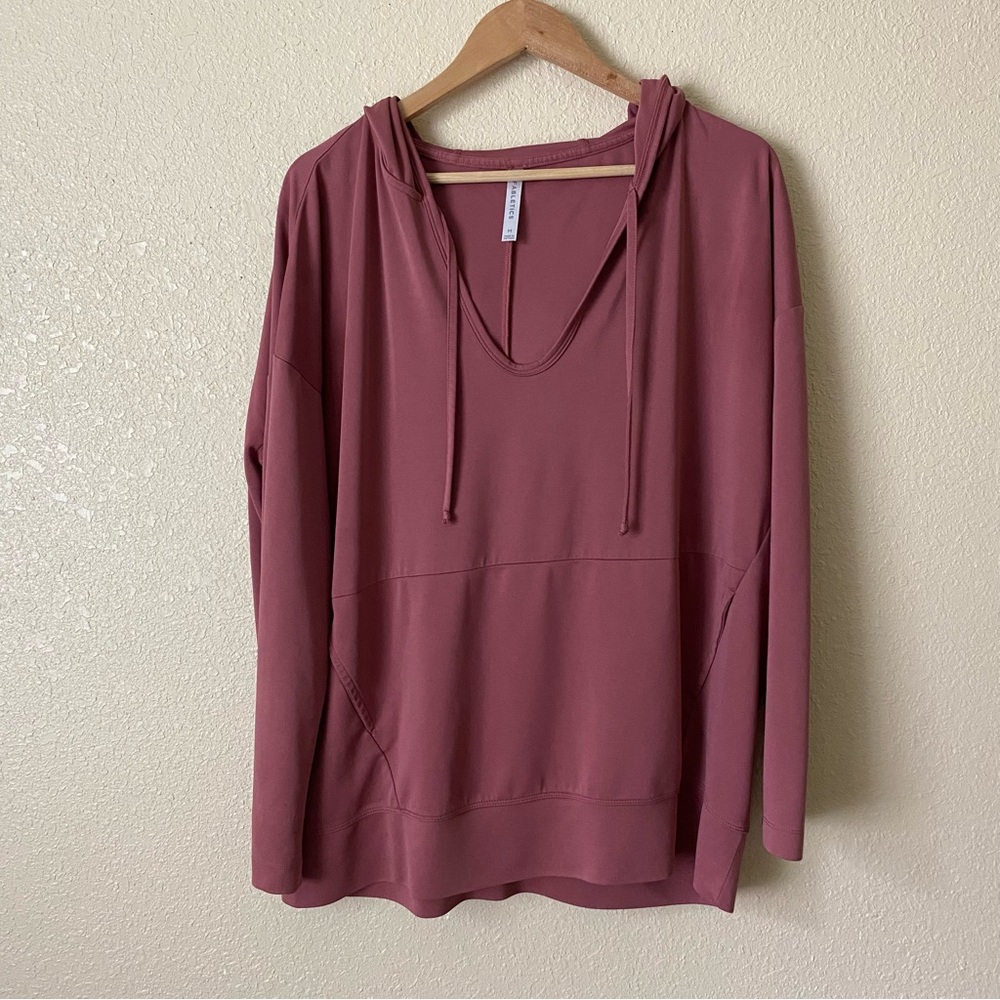 Fabletics Mauve Long-Sleeve Lightweight Hoodie